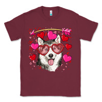 Burgundy Valentine's day husky Classic Tee - RanaPortraitStore