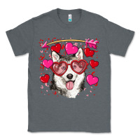 Charcoal Heather Valentine's day husky Classic Tee - RanaPortraitStore