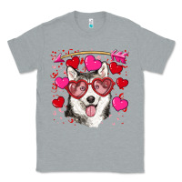 Heather Grey Valentine's day husky Classic Tee - RanaPortraitStore