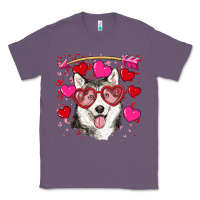 Lavender Valentine's day husky Classic Tee - RanaPortraitStore
