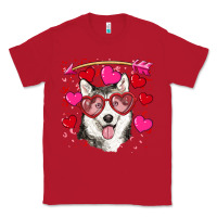 Red Valentine's day husky Classic Tee - RanaPortraitStore