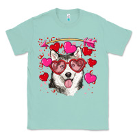 Seafoam Valentine's day husky Classic Tee - RanaPortraitStore
