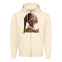 Sandshell juneteenth black woman Zipper Hoodie - texasbilliewilder