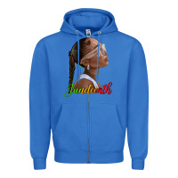 True Royal juneteenth black woman Zipper Hoodie - texasbilliewilder