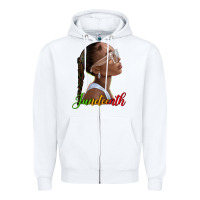 White juneteenth black woman Zipper Hoodie - texasbilliewilder