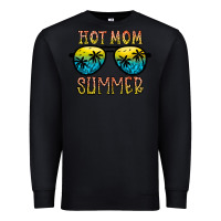 Black hot mom summer Premium Sweatshirt - CowhideDigitalArt