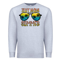 Heather Grey hot mom summer Premium Sweatshirt - CowhideDigitalArt
