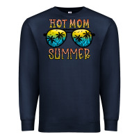 Navy hot mom summer Premium Sweatshirt - CowhideDigitalArt