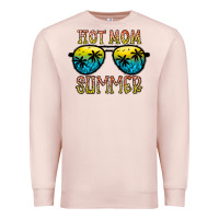 Pale Pink hot mom summer Premium Sweatshirt - CowhideDigitalArt