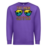 Purple hot mom summer Premium Sweatshirt - CowhideDigitalArt