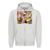 Dove Grey wild west western Zipper Hoodie - Zillion Design Studio