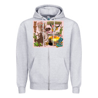 Heather Grey wild west western Zipper Hoodie - Zillion Design Studio