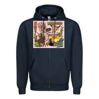 Navy wild west western Zipper Hoodie - Zillion Design Studio