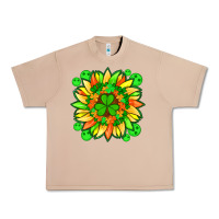 Burro sunflower with st patricks smiley face and shamrock with glitter Urban Heavy Tee - Artiststas
