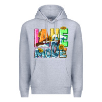 Heather Grey Lake mode summer Premium Hoodie - NancyCooperArtShop