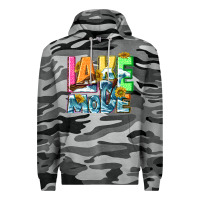 Slate Camo Lake mode summer Premium Hoodie - NancyCooperArtShop