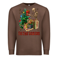 Chestnut Skeleton tis the season Premium Sweatshirt - FaDigitalArtStudio