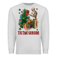 Dove Grey Skeleton tis the season Premium Sweatshirt - FaDigitalArtStudio