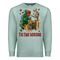 Seafoam Skeleton tis the season Premium Sweatshirt - FaDigitalArtStudio