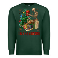 Sports Green Skeleton tis the season Premium Sweatshirt - FaDigitalArtStudio