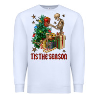 White Skeleton tis the season Premium Sweatshirt - FaDigitalArtStudio