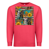Cardinal two cute heifers seamless pattern Premium Sweatshirt - HRA Design Shop