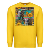 Lemon two cute heifers seamless pattern Premium Sweatshirt - HRA Design Shop