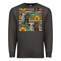 Smoke two cute heifers seamless pattern Premium Sweatshirt - HRA Design Shop