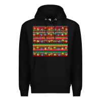 Black Christmas lights serape Premium Hoodie - BarkalooDesign