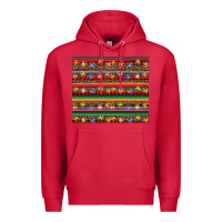 Cardinal Christmas lights serape Premium Hoodie - BarkalooDesign