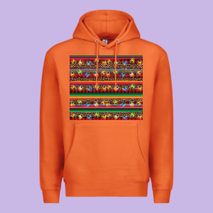 Christmas Lights Serape Premium Hoodie Designed By Barkaloodesign