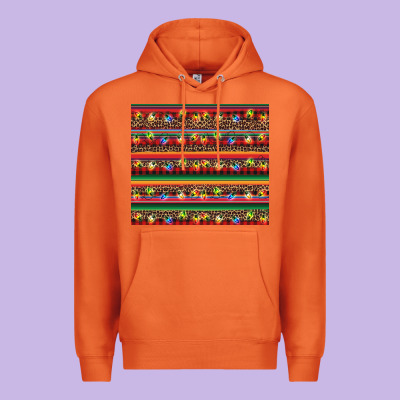Christmas Lights Serape Premium Hoodie Designed By Barkaloodesign