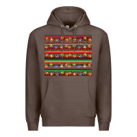 Coffee Christmas lights serape Premium Hoodie - BarkalooDesign