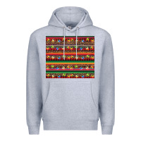 Heather Grey Christmas lights serape Premium Hoodie - BarkalooDesign