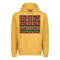 Mustard Christmas lights serape Premium Hoodie - BarkalooDesign
