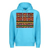 Ocean Blue Christmas lights serape Premium Hoodie - BarkalooDesign