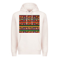 Pale Pink Christmas lights serape Premium Hoodie - BarkalooDesign