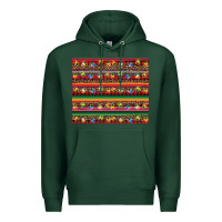 Sports Green Christmas lights serape Premium Hoodie - BarkalooDesign