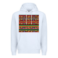 White Christmas lights serape Premium Hoodie - BarkalooDesign