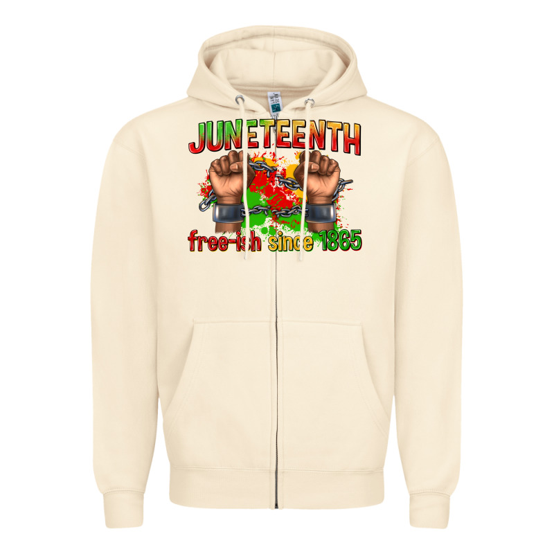 Juneteenth Free Ish Since 1865 Zipper Hoodie by texasbilliewilder | Teevron