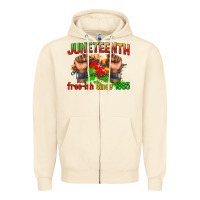 Sandshell juneteenth free ish since 1865 Zipper Hoodie - texasbilliewilder
