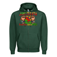 Sports Green juneteenth free ish since 1865 Zipper Hoodie - texasbilliewilder