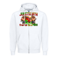 White juneteenth free ish since 1865 Zipper Hoodie - texasbilliewilder