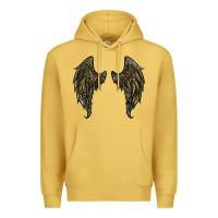 Antique Gold leopard camouflage wings Premium Hoodie - RanaPortraitStore