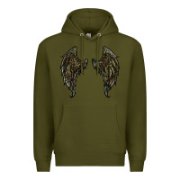 Army Green leopard camouflage wings Premium Hoodie - RanaPortraitStore