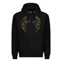 Black leopard camouflage wings Premium Hoodie - RanaPortraitStore