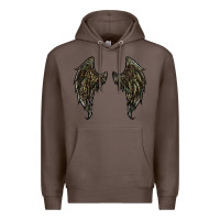 Coffee leopard camouflage wings Premium Hoodie - RanaPortraitStore