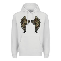Dove Grey leopard camouflage wings Premium Hoodie - RanaPortraitStore