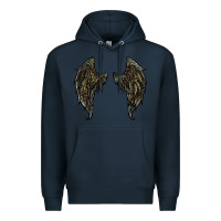 Navy leopard camouflage wings Premium Hoodie - RanaPortraitStore