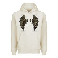 Oatmeal Heather leopard camouflage wings Premium Hoodie - RanaPortraitStore